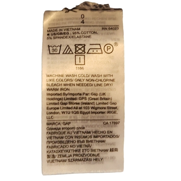 Gap signature Skinny  ankle white blue floral capri pants - Picture 7 of 10